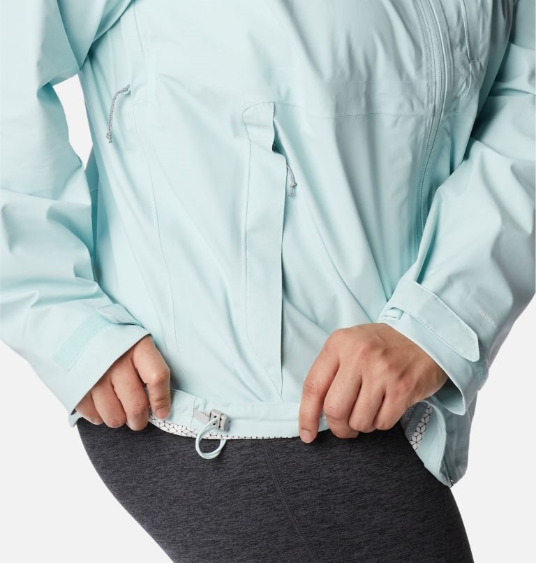 Women's Columbia Omni-Tech Ampli-Dry Shell Jackets Turquoise | Plus Size CA-U580A